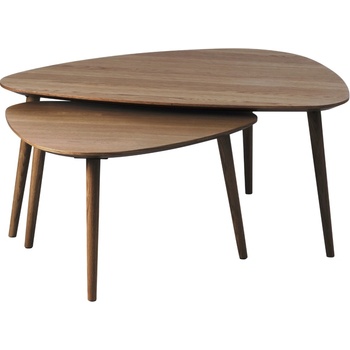 Unique Furniture Adda 70 x 100/52,5 x 70 cm tmavý dub 2 ks