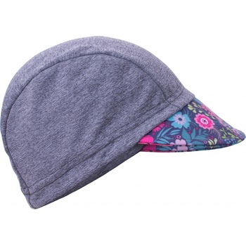 Unuo čepice s kšiltem UV 50+ Květinky šedá