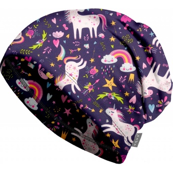 Unuo dětská čepice fleecová Homeless Jednorožci