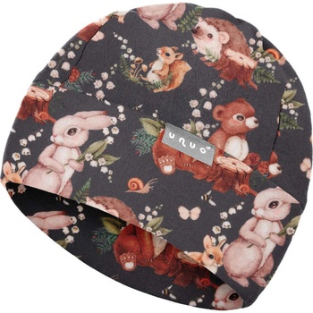 Unuo dětská čepice fleecová nespadená Zajíček