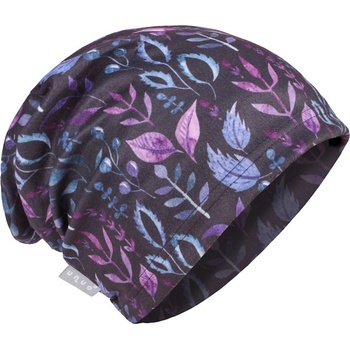 Unuo dětská čepice fleecová spadená Lístečky