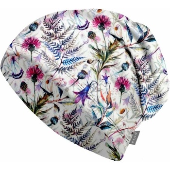 Unuo dětská fleecová čepice spadená Louka s konvalinkami