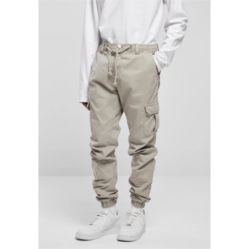 Urban Classics pánské bavlněné kapsáčové kalhoty wolfgrey