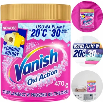 Vanish Odstraňovač skvrn OXI Action Gold pink 470 g