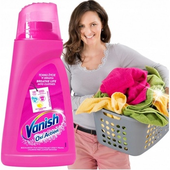Vanish Oxi Action odstraňovač skvrn růžový 1 l