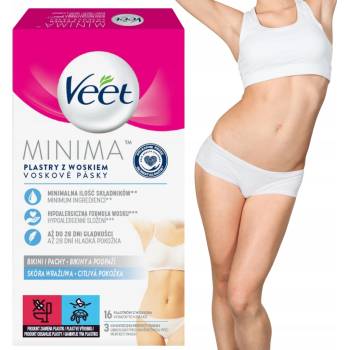 Veet Studené voskové pásky Bikiny a podpaží 16 ks