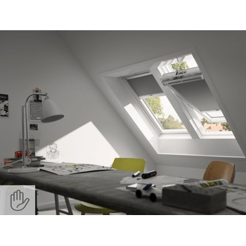 VELUX DKL Standard šedá 0705 Bílý lakovaný hliník SWL, MK06 78x118 cm