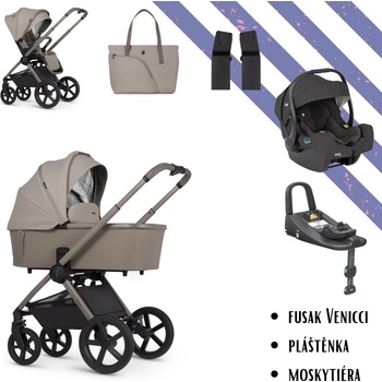 Venicci Set Upline 2 + Autosedačka Joie i-Gemm™ + Joie i-Base Advance 2025 Taupe