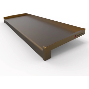 Venkovní parapet hliník tažený 130x25 mm, Bronzový Elox