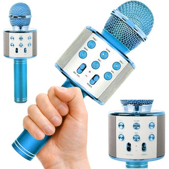 Verk 01377 Karaoke Bluetooth mikrofon 1800mAh modrá