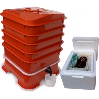 Vermikompostér VermiHut Plus 5 patrový Terakota