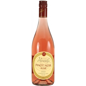 Veverka Pinot Noir rosé pozdní sběr Šatrapky 2024 11% 0,75 l (holá láhev)