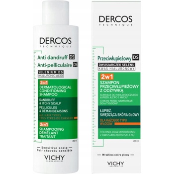 VICHY Dercos 2 v 1 Šampon a kondicionér proti lupům 200 ml