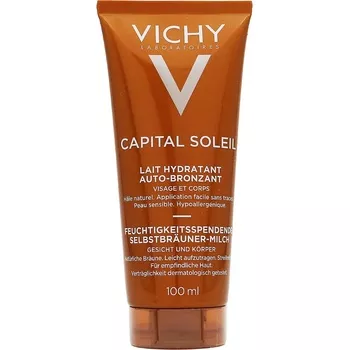 Vichy Ideal Soleil Auto Bronzant hydratační samoopalovací mléko na obličej a tělo 100 ml