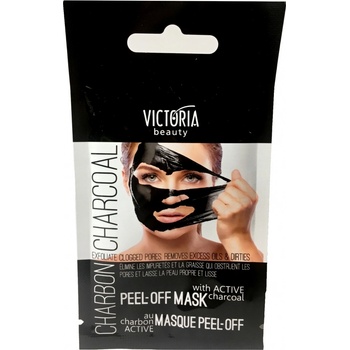Victoria Beauty černá slupovací maska s aktivním uhlím 10 ml