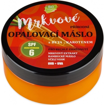 Vivaco 100% přírodní mrkvové opalovací máslo SPF6 s beta karotenem 150 ml
