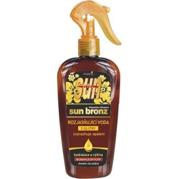 Vivaco Aqua opalovací voda květinová s rozjasňujícími glitry a akcelerátorem SPF0 300 ml