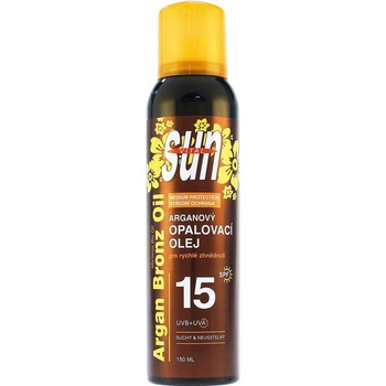 Vivaco SUN Arganový suchý opalovací olej sprej SPF15 150 ml