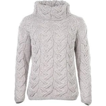 Vlnka Dámský vlněný svetr Vlnka S03 světle šedá