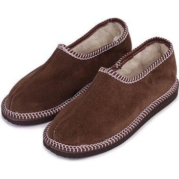 Vlnka Kožené bačkory s ovčí vlnou Salašky Hnědá