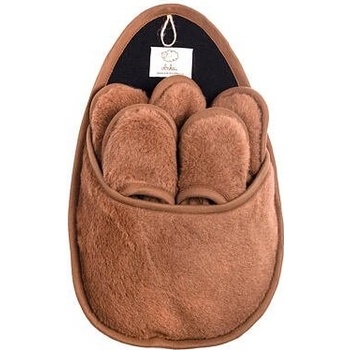 Vlnka Sada pantoflí pro hosty hnědá