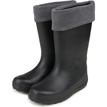 Vlnka Zateplené dámské vysoké holínky s vlněnou vložkou černá