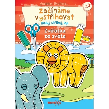 Vystřihovánky Začínáme vystřihovat Zvířátka ze světa jednoduchá vystřihovánka BETEXA