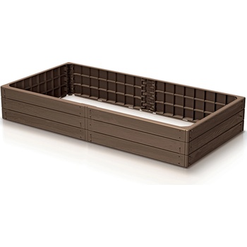 Vyvýšený záhon Prosperplast BASE WOODY hnědý 149,2 cm