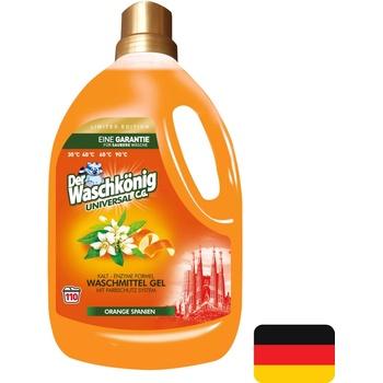 Waschkönig Universal Orange Spanien XXL Gel na praní bílého a barevného prádla 110 PD