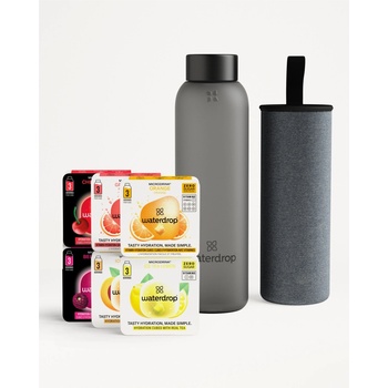 Waterdrop Ochutnávkový set, skleněná lahev nápoj bez cukru, 600 ml