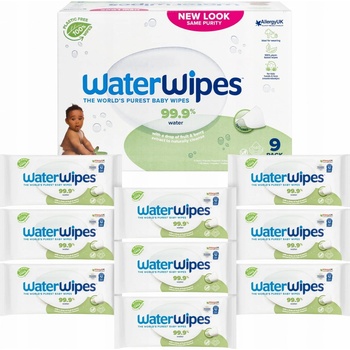 WATERWIPES 100% BIO odbouratené ubrousky 9 x 60 ks