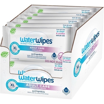 WATERWIPES Ubrousky vlhčené Adults bez obsahu plastů 12 x 30 ks