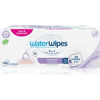 WaterWipes Ubrousky vlhčené Soothing clean bez obsahu plastů 6 x 60 ks 360 ks