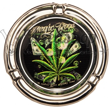 WeedShop Skleněný popelník Cannabis Skull Magic Weed
