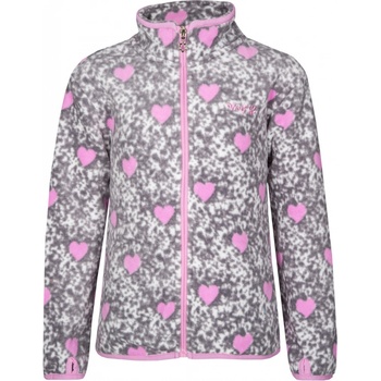 Wolf fleecová mikina B2341 šedá se srdíčky