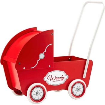 WOODY DŘEVO retro červený