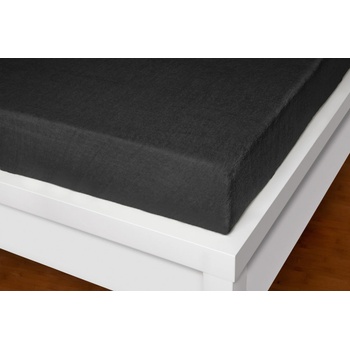 Xhouse Froté prostěradlo černé 180x200