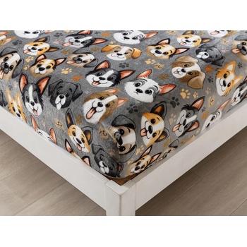 XPOSE Mikroplyš prostěradlo DOGS Exclusive 90x200