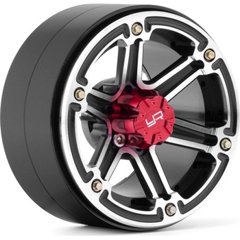 Yeah Racing 2.2 Aluminum CNC 6 Spoke Beadlock Wheel 2 ks Černé