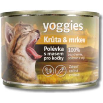 Yoggies Polévka pro kočky Krůta & mrkev 185 g