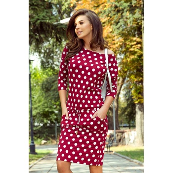 YooY Puntíkaté dámské šaty s rukávem 661760