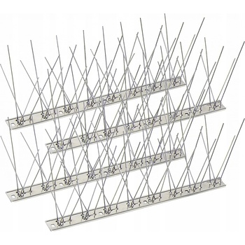 zahrada-XL 5řadové nerezové hroty proti ptákům a holubům sada 20 ks 10 m