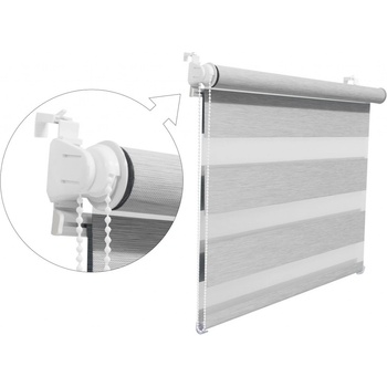 Zebra-shop DEN A NOC MINI zatemňující Šedý melír BH 2904 150x52 cm bílá