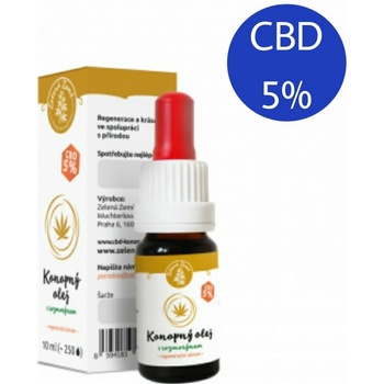 Zelená Země CBD konopný olej s rozmarýnem regenerační sérum 10 ml
