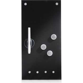 Zeller 11612 magnetická popisovací tabule sklo černá 20 x 40 x 4 cm