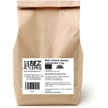 Život bez lepku BIO rýžová mouka polohrubá 2 kg