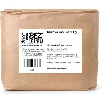 Život bez lepku Rýžová mouka polohrubá 1 kg