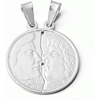 Zlatnictví Zlatíčko Stříbrný přívěsek pro dva 000.00027