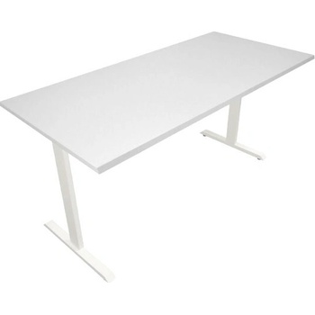 ZLKL Kancelářský stůl 140 x 70 cm bílá podnož / bílá deska P00056-10