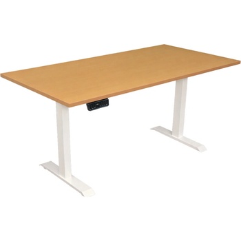 ZLKL Kancelářský stůl 160 x 80 x 2,5 cm bílá podnož / buk deska P00051-9